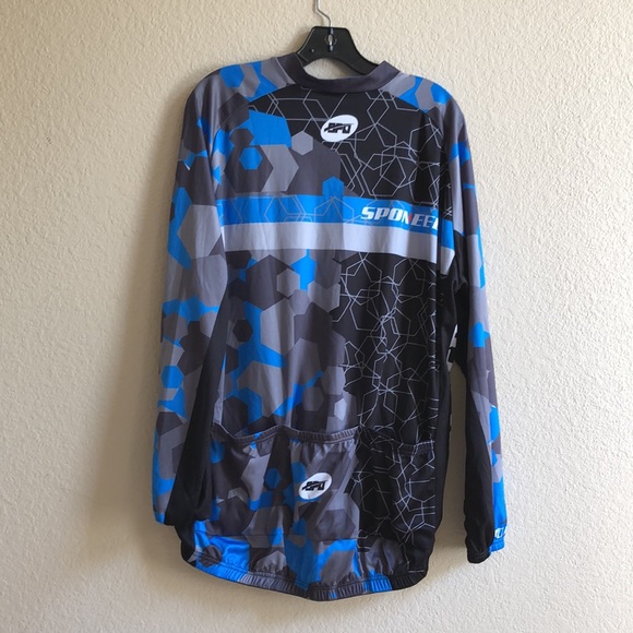 sponeed Bicycle Shirt Long Sleeve Biker Jerseys Cycling Gear Breathable XXL - Picture 6 of 7